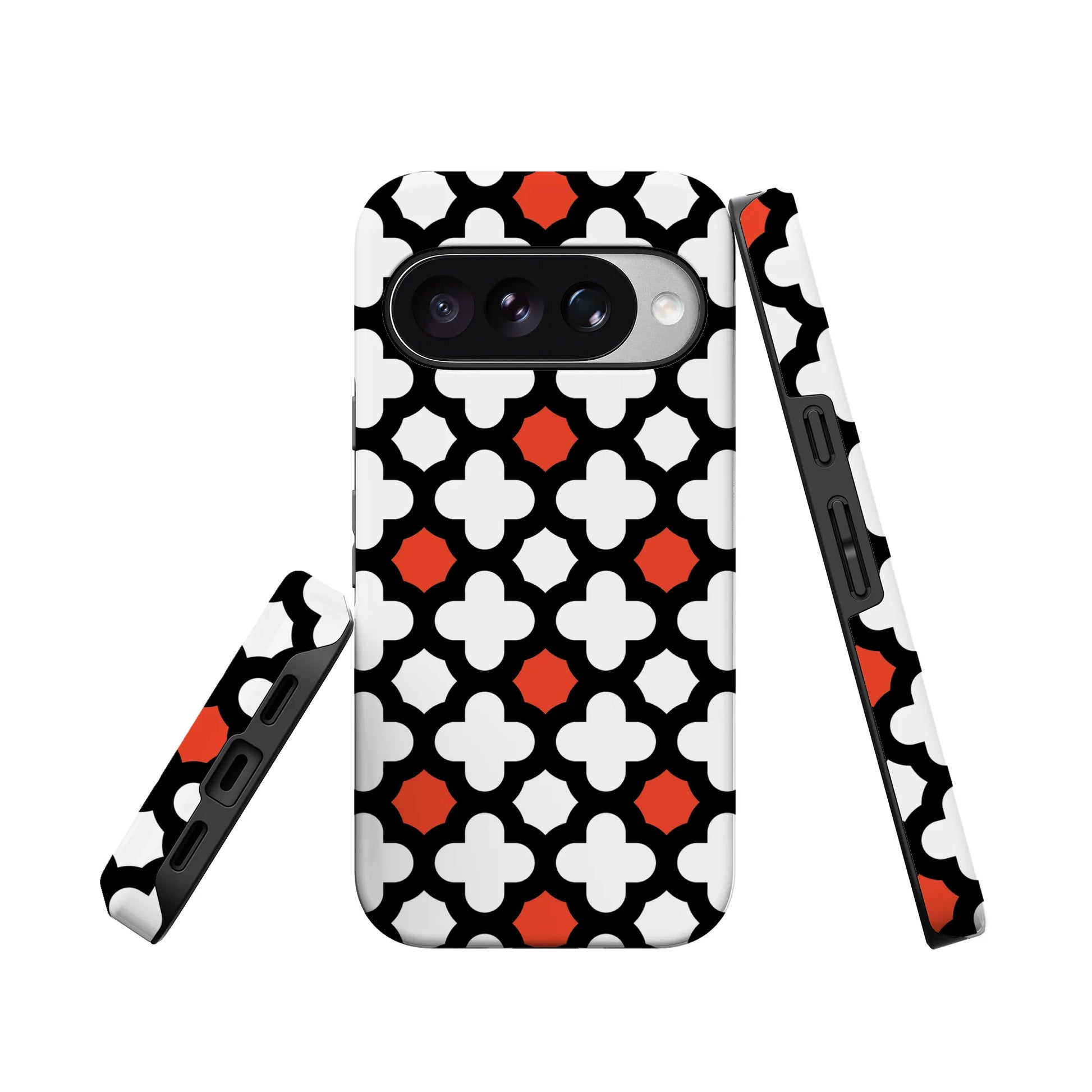 Red Lattice Tile | High Contrast Design Case