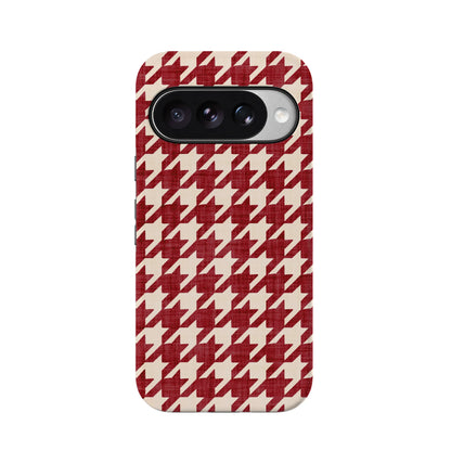 Scarlet Stitch | Red Houndstooth Case