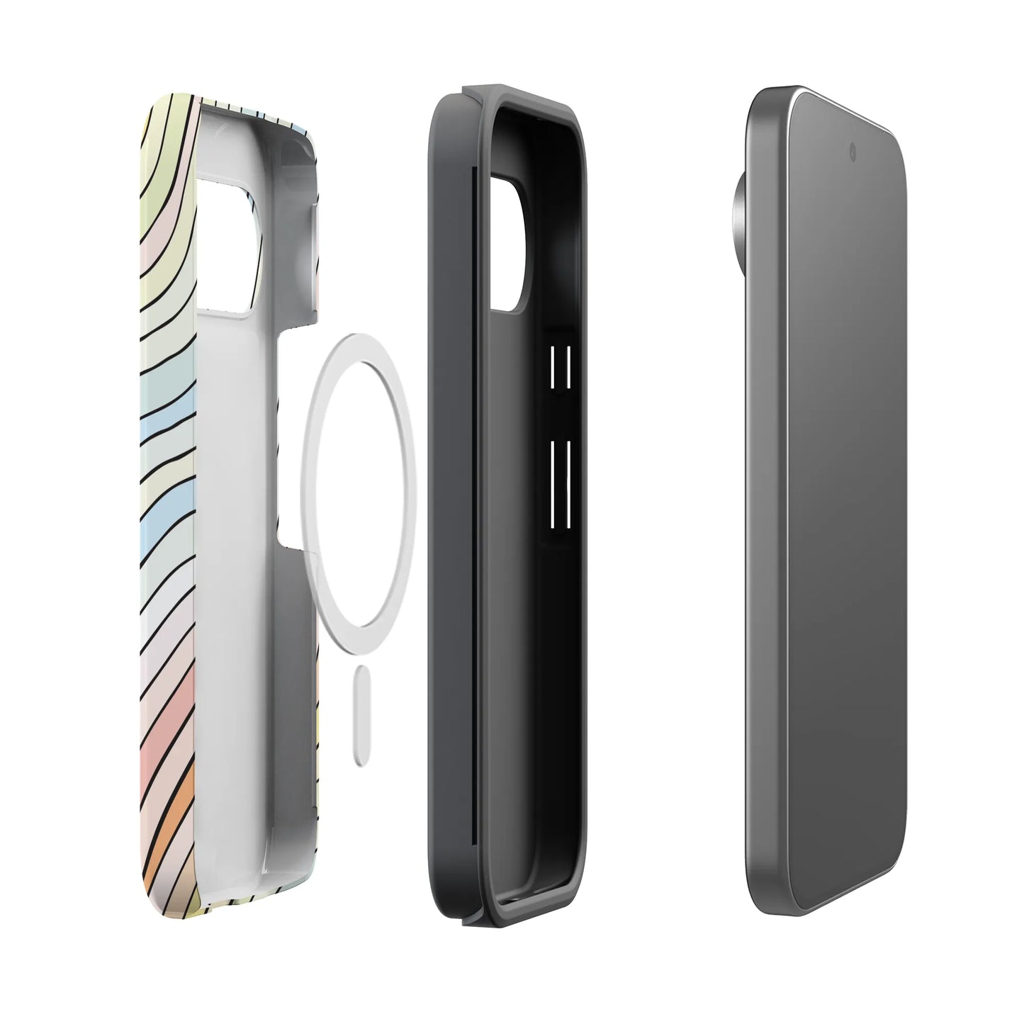 Ride The Wave | Pastel Rainbow Lined Google Pixel Case