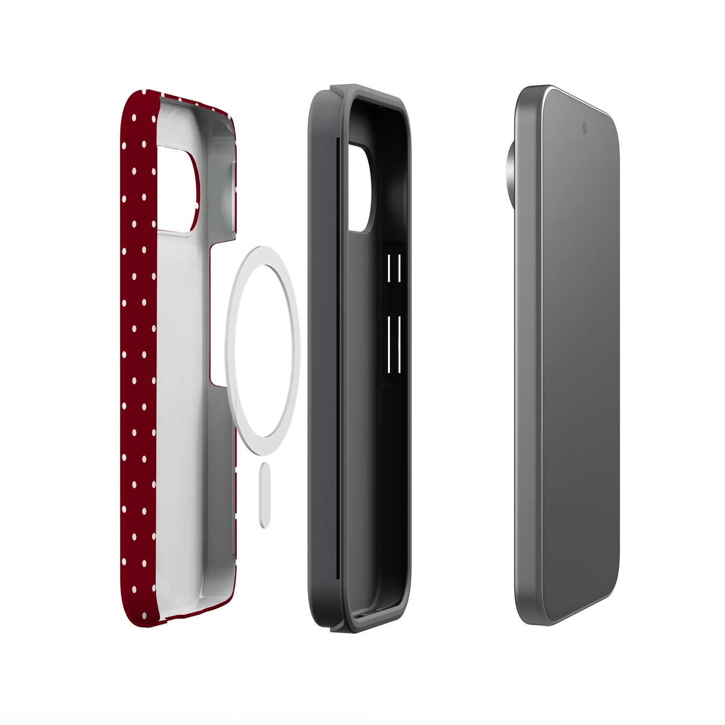 On the Dot | Maroon Polka Dot Case