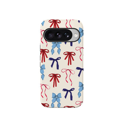 American Girlie | Red White & Blue Bows Case