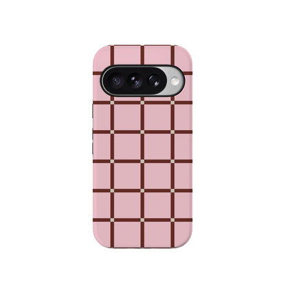Uptown Gridlock | Pink Checkerboard Case