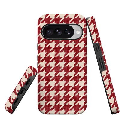 Scarlet Stitch | Red Houndstooth Case