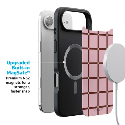 Uptown Gridlock | Pink Checkerboard Case