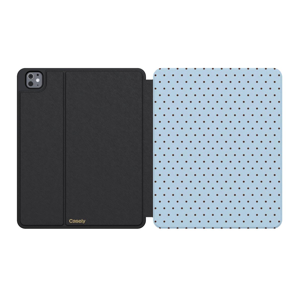 On the Dot | Blue Polka Dot iPad Case