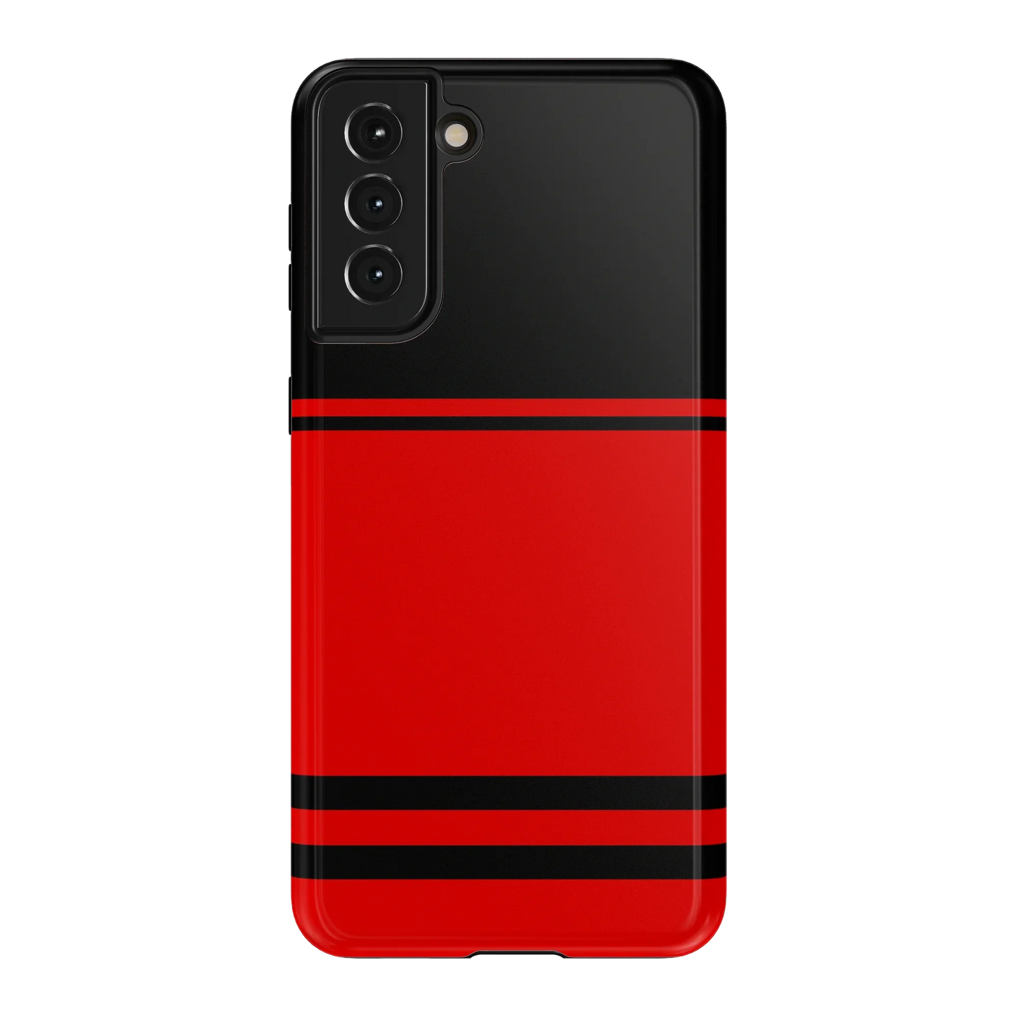 Go Canes | Black & Red Striped Case - Galaxy S21 Plus