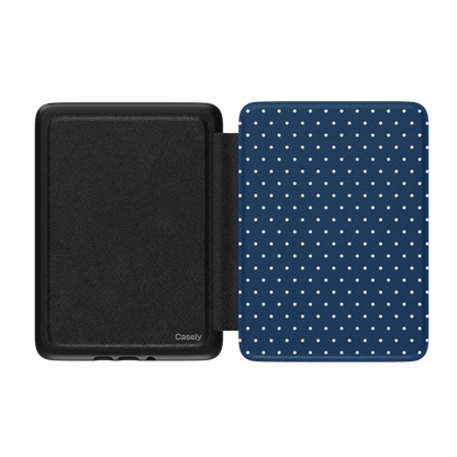 On the Dot | Navy Polka Dot Kindle Case