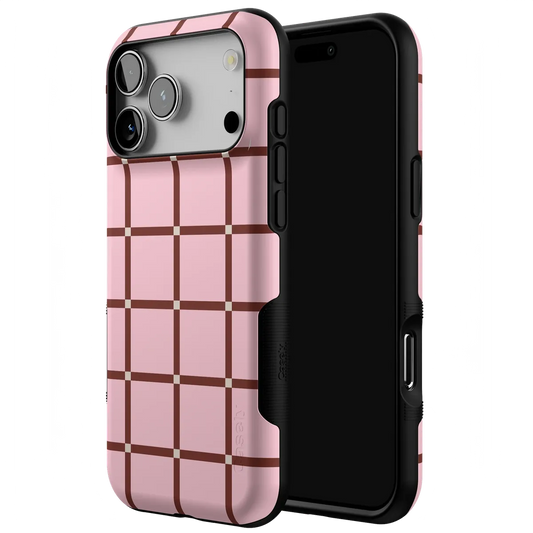 Uptown Gridlock | Pink Checkerboard Case
