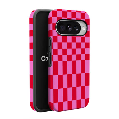 Vibe Check | Pink Checkerboard Case