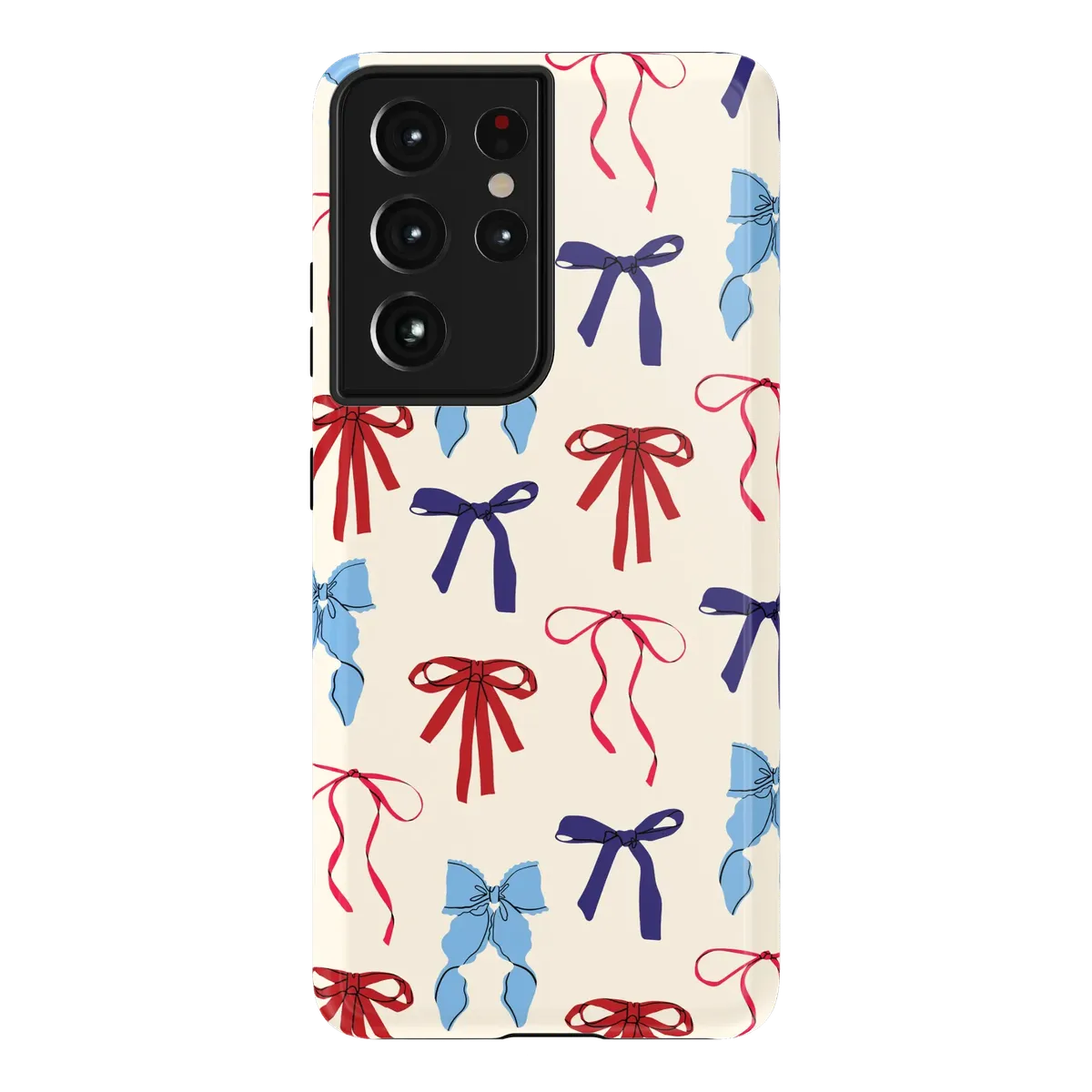 American Girlie | Red White & Blue Bows Case - Galaxy S21 Ultra