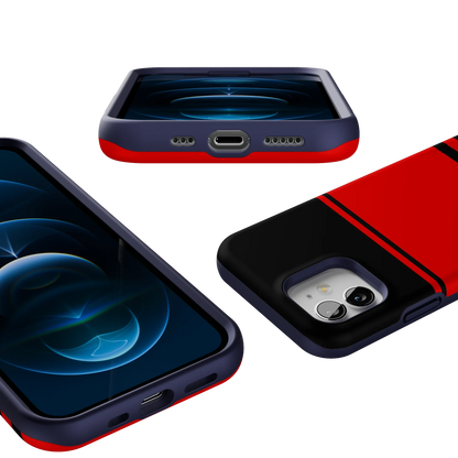 Storm Warning | Black & Red Stripes Case