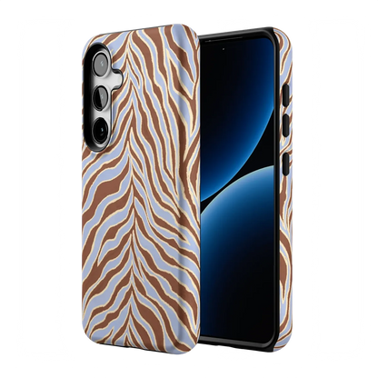 Untamed | Brown & Blue Zebra Case