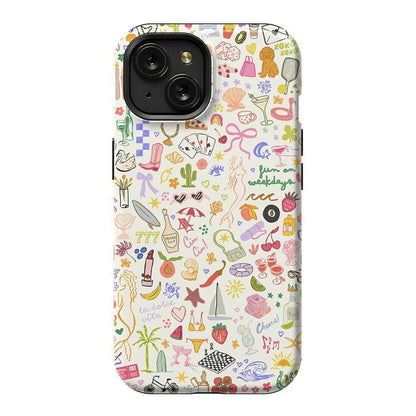 All the Fun Things | Fun on Weekdays Case iPhone Case get.casely Essential + MagSafe® iPhone 15