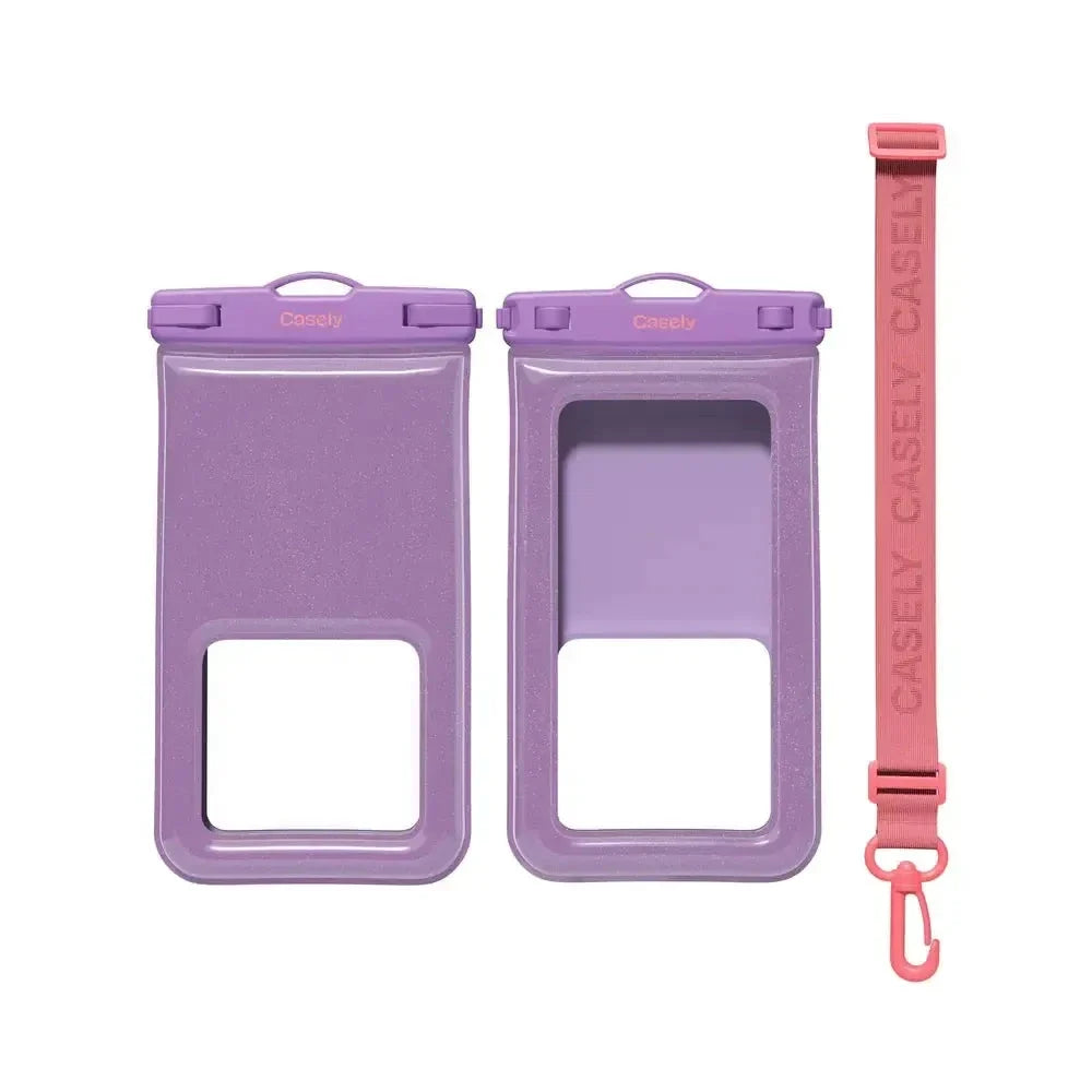 AquaBuddy | Lavender Waves Purple Shimmer Waterproof Phone Pouch AquaBuddy get.casely