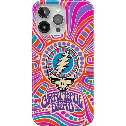 Art of Chaos | Grateful Dead Skull Case iPhone Case get.casely Classic + MagSafe® iPhone 15 Pro