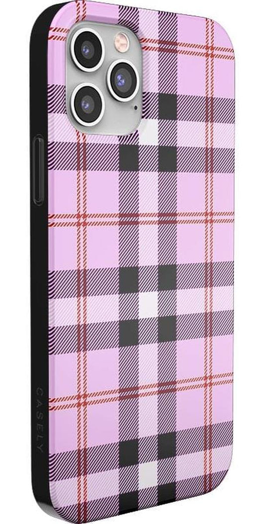 As if! | Light Purple Plaid Case iPhone Case get.casely