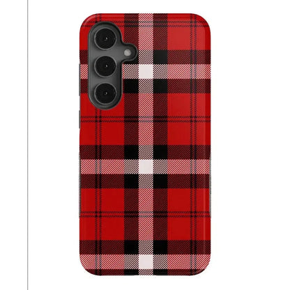 As if! | Red Plaid Case Phone Case get.casely Bold Flex + MagSafe® Galaxy S25 Plus