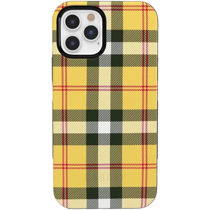 As if! | Yellow Plaid iPhone Case iPhone Case get.casely Bold iPhone 12 Pro