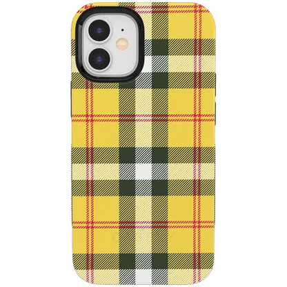 As if! | Yellow Plaid iPhone Case iPhone Case get.casely Bold iPhone 12 Mini