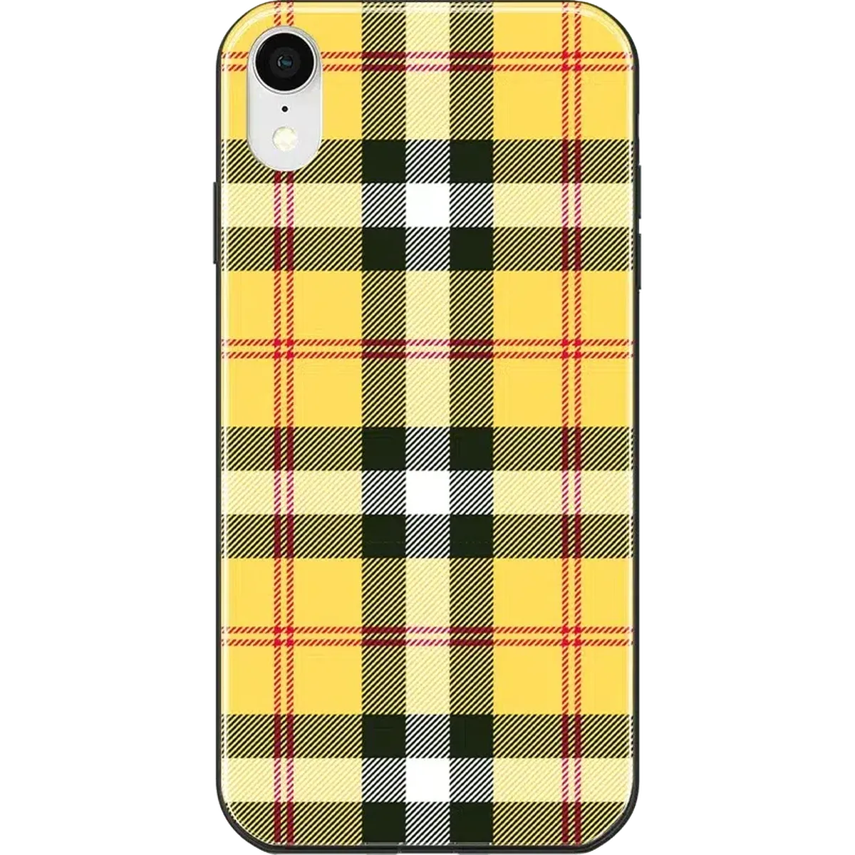 As if! | Yellow Plaid iPhone Case iPhone Case get.casely Classic iPhone X / XS