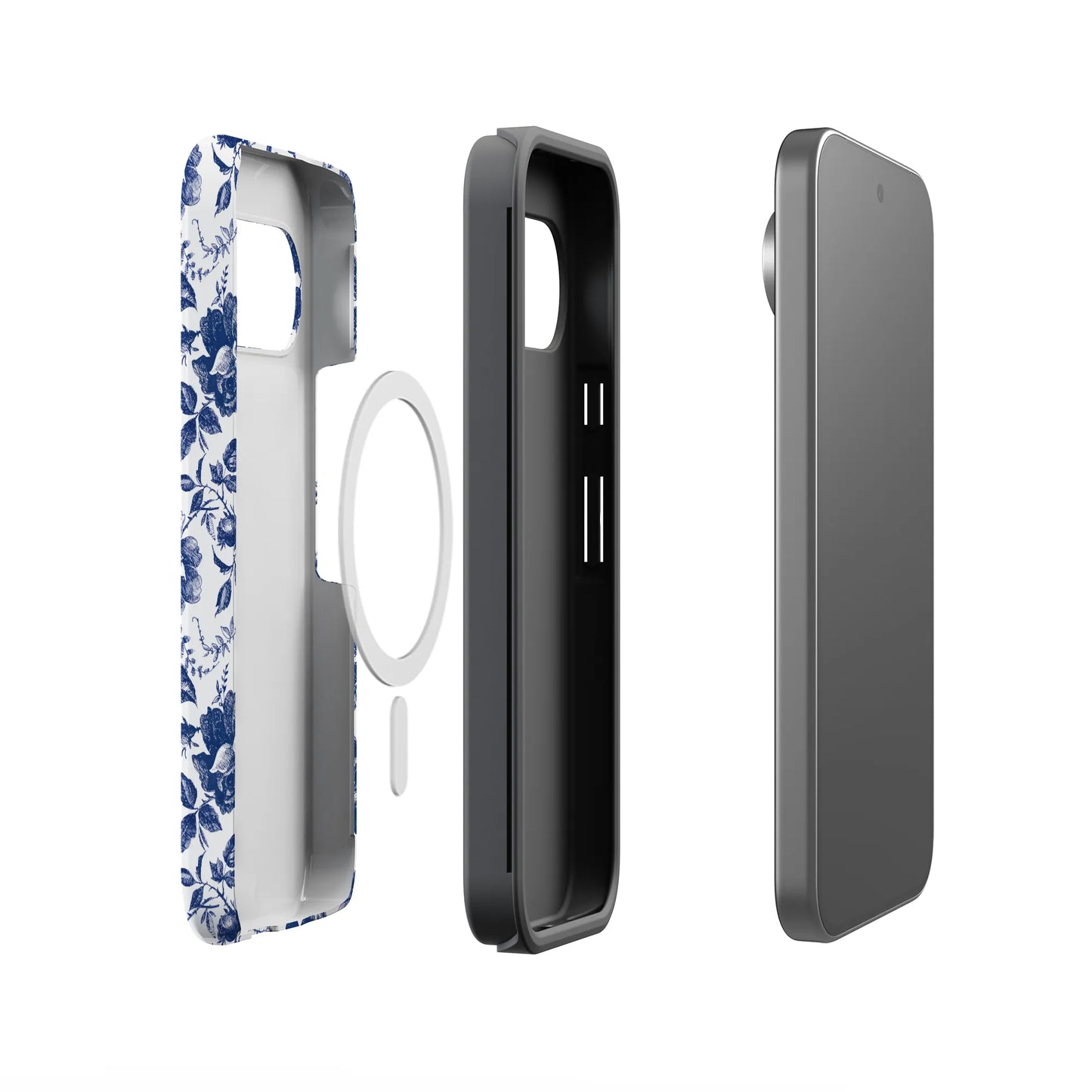 Rose to Fame | Blue & White Rose Floral Google Pixel Case
