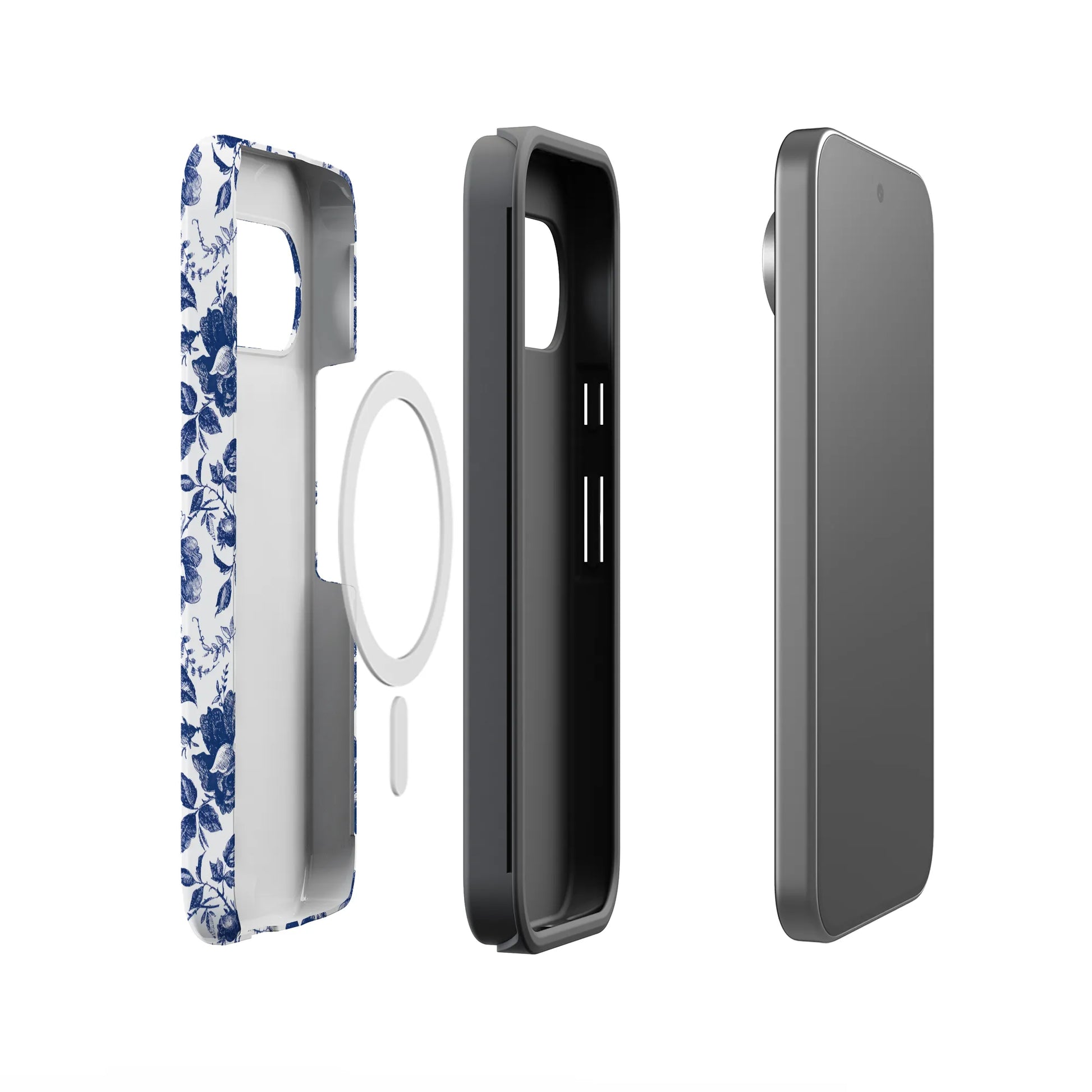 Rose to Fame | Blue & White Rose Floral Google Pixel Case