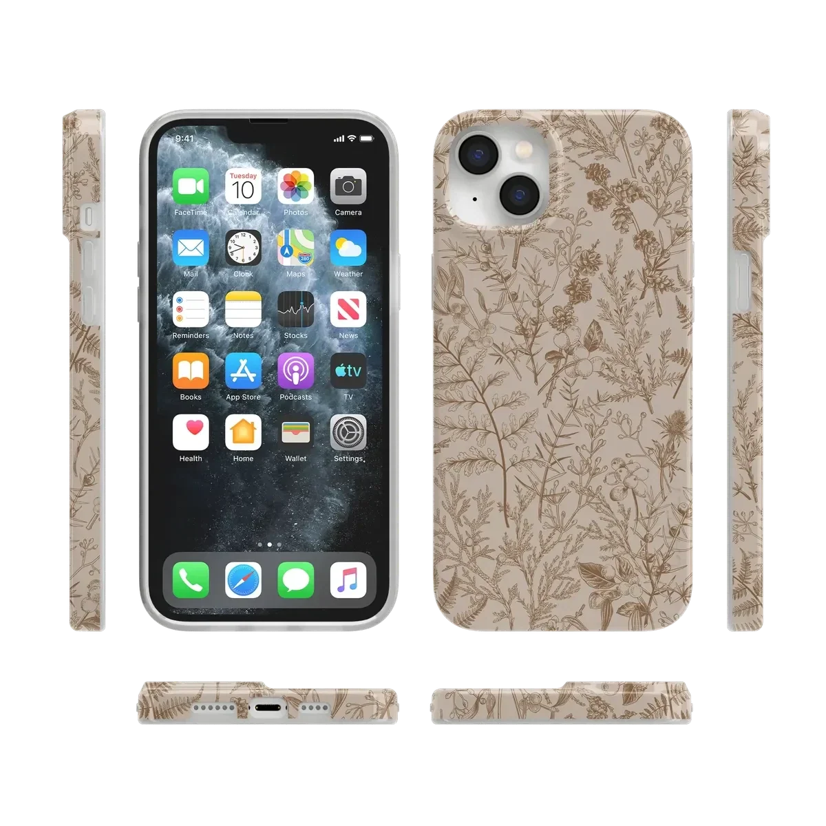 Beige Garden | Neutral Floral Case iPhone Case get.casely