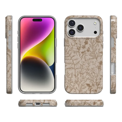 Beige Garden | Neutral Floral Case iPhone Case get.casely