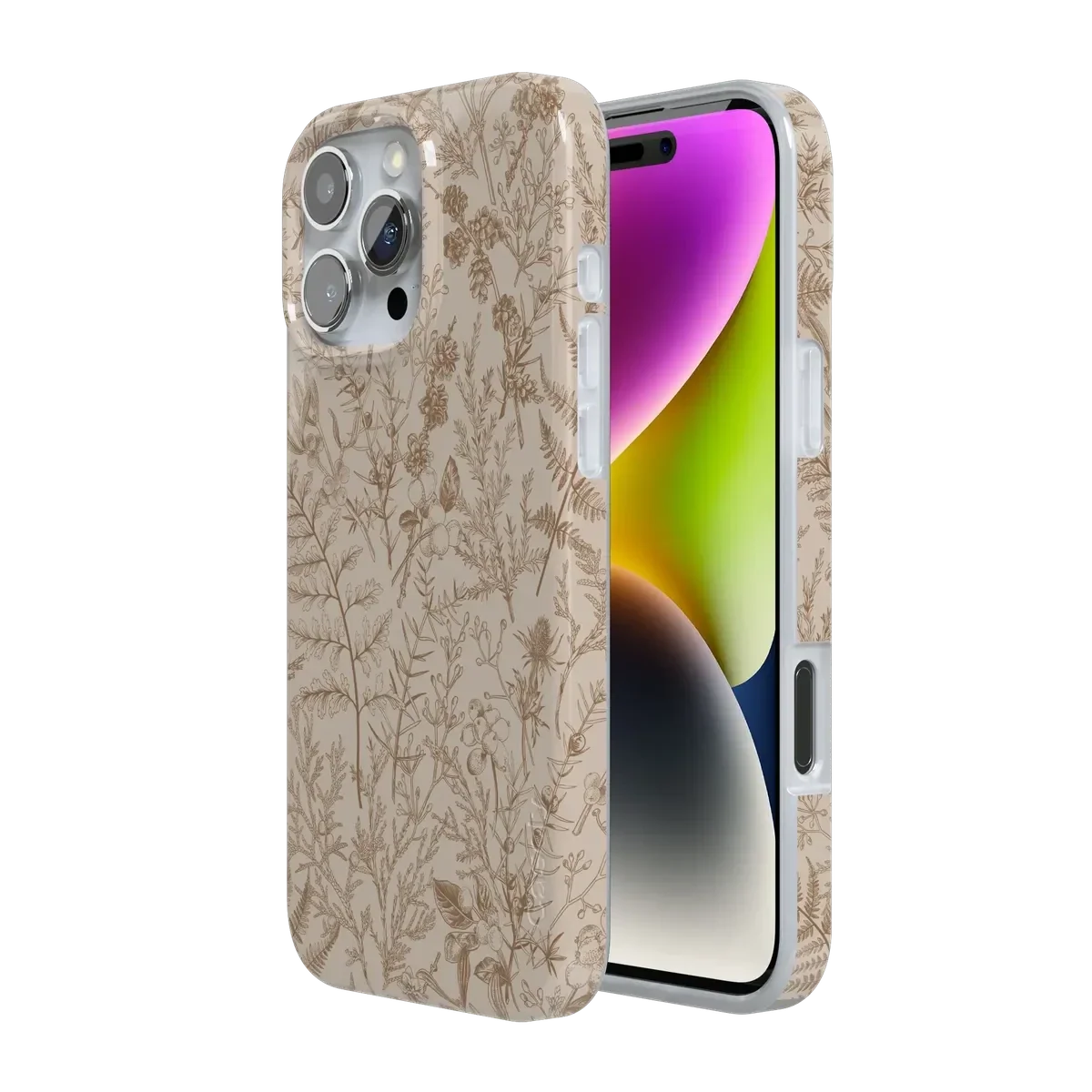 Beige Garden | Neutral Floral Case iPhone Case get.casely