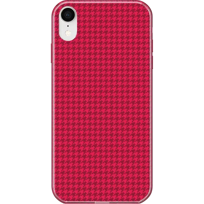 Best Dressed | Pink Houndstooth Case iPhone Case get.casely Classic iPhone XR