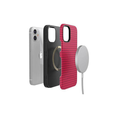 Best Dressed | Pink Houndstooth Case iPhone Case get.casely