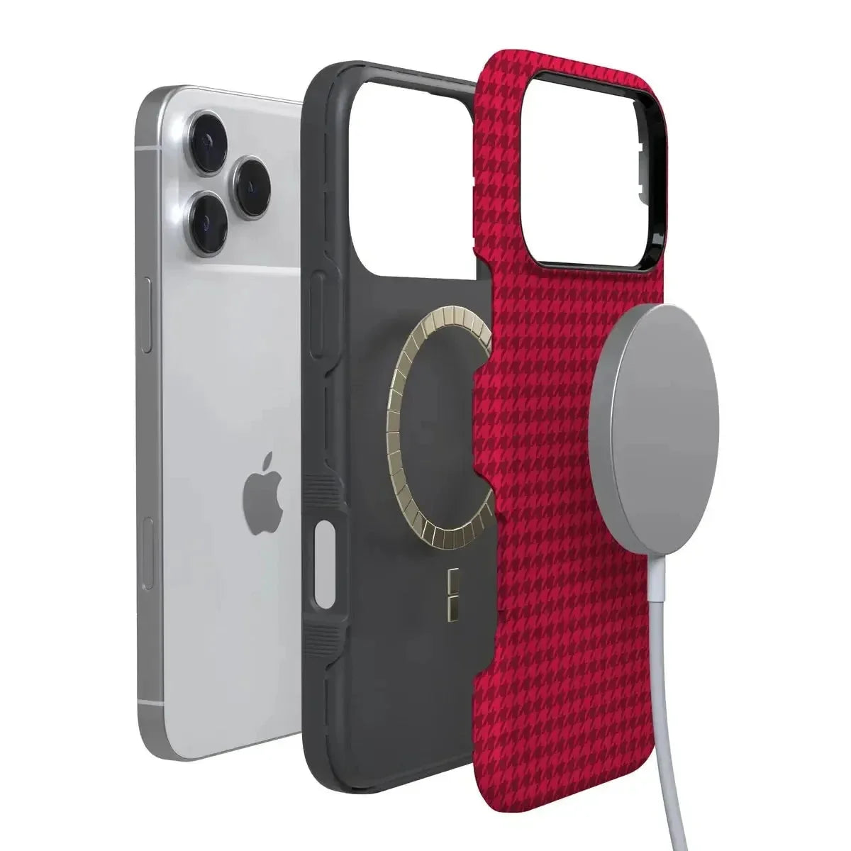 Best Dressed | Red Houndstooth Case iPhone Case get.casely