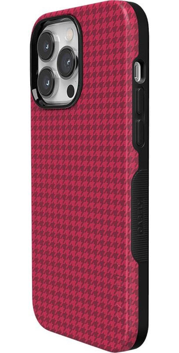 Best Dressed | Pink Houndstooth Case iPhone Case get.casely