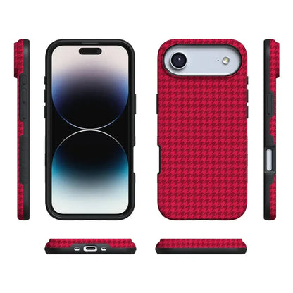Best Dressed | Red Houndstooth Case iPhone Case get.casely