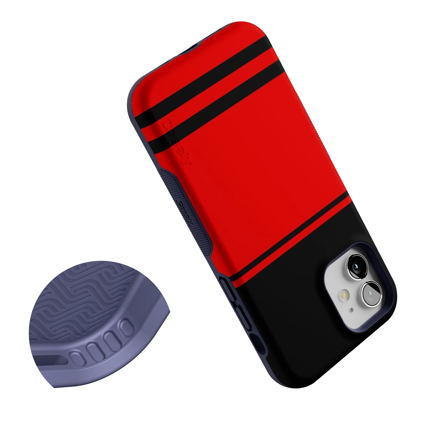 Storm Warning | Black & Red Stripes Case