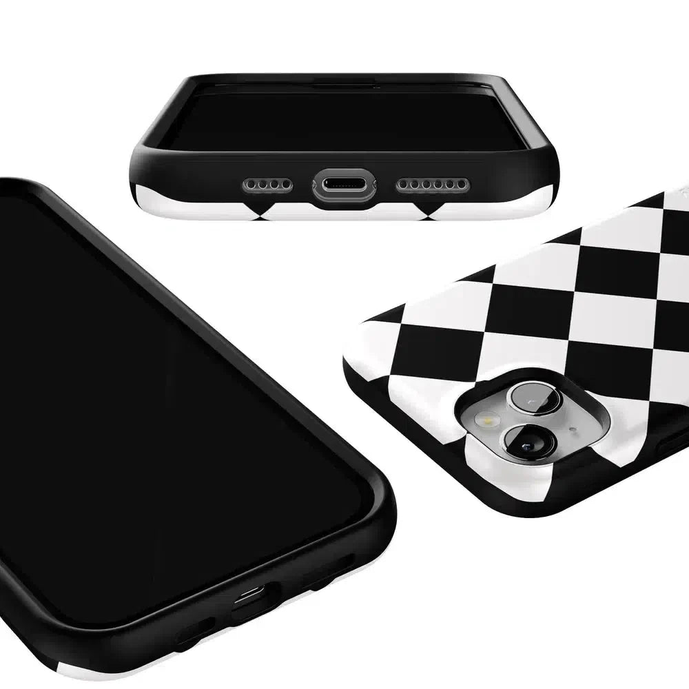 Black Checkerboard | High Contrast Design Case Phone Case Casetry
