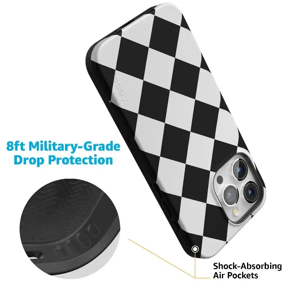 Black Checkerboard | High Contrast Design Case Phone Case Casetry