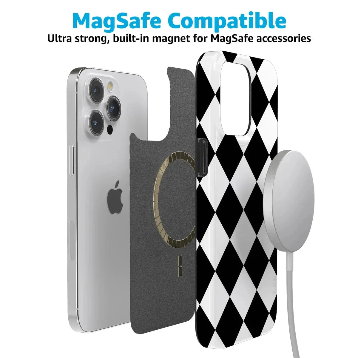 Black Checkerboard | High Contrast Design Case Phone Case Casetry