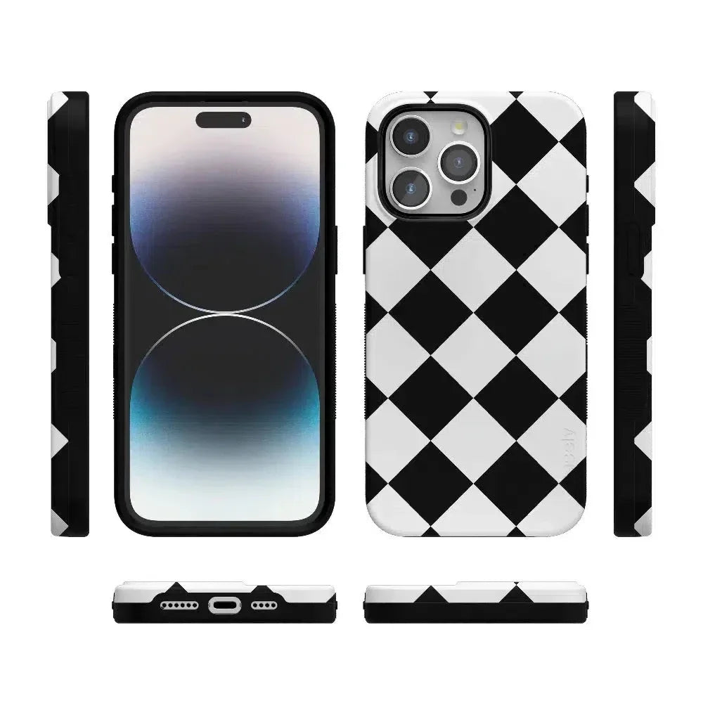 Black Checkerboard | High Contrast Design Case Phone Case Casetry
