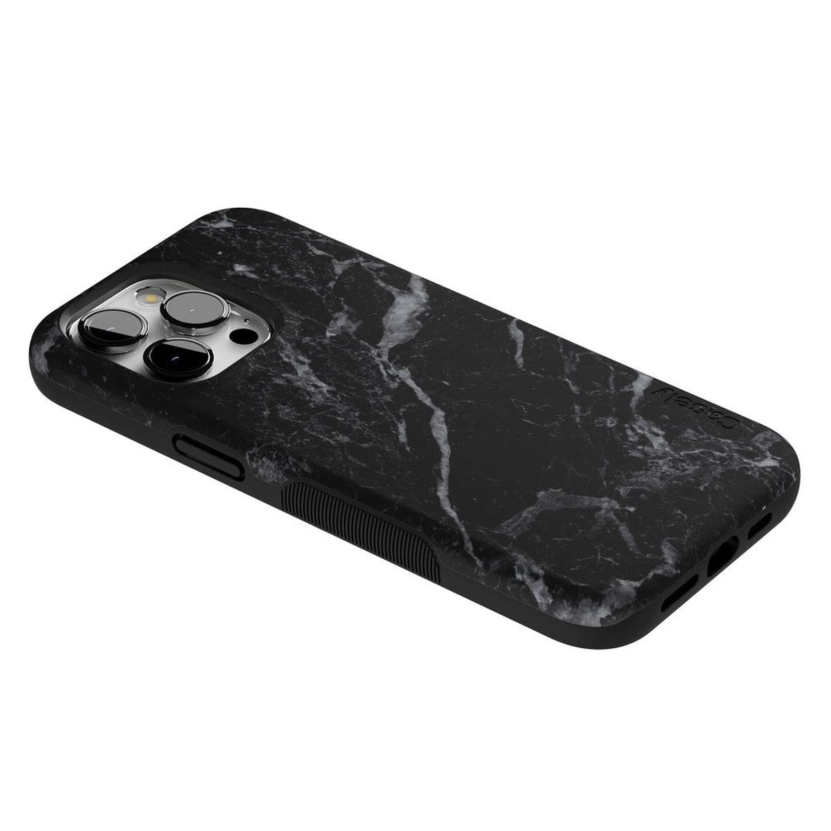 Black Pearl | Classic Black Marble Case iPhone Case get.casely