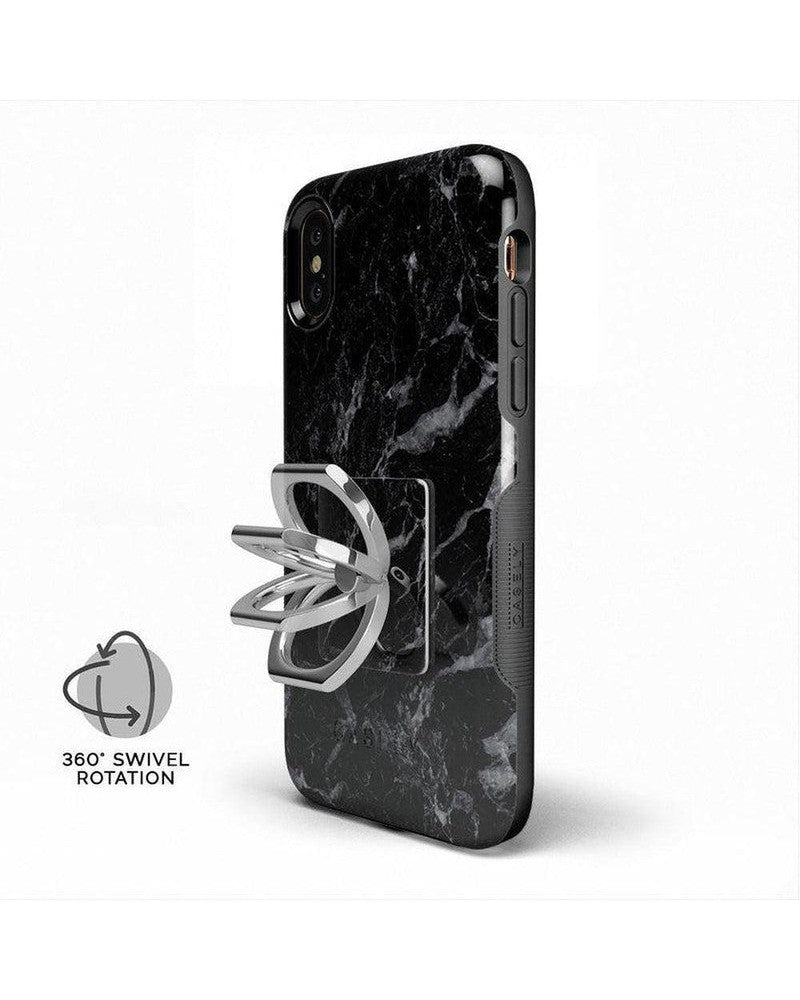 Black Pearl | Classic Black Marble Phone Ring Phone Ring get.casely