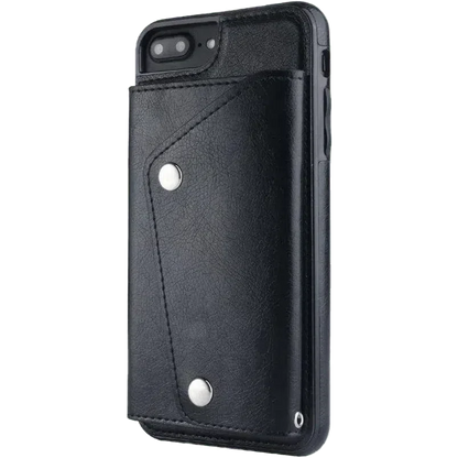 Black Vegan Leather | Wallet Case iPhone Case get.casely