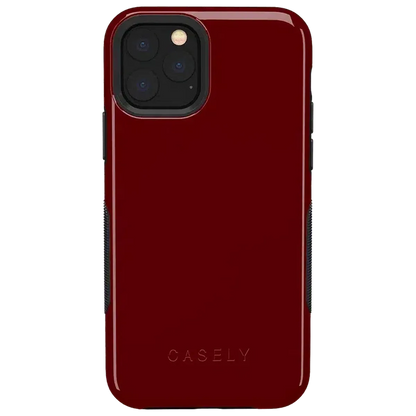 Burgundy Red on Black | Ultra-Protective Bold Case iPhone Case get.casely Bold iPhone 11 Pro Max