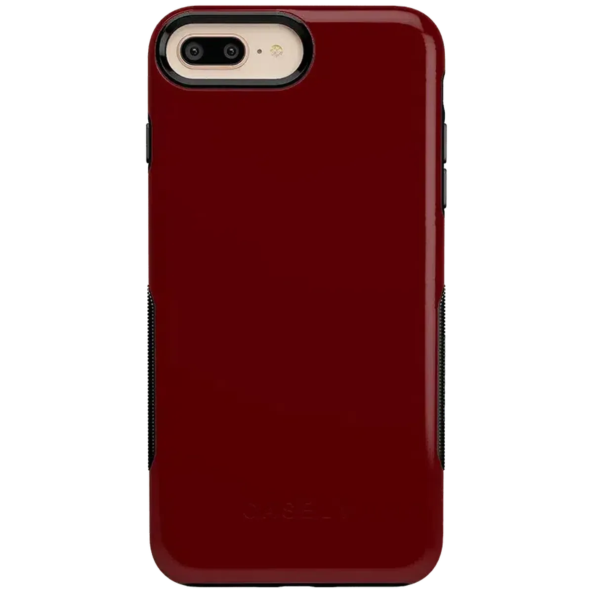 Burgundy Red on Black | Ultra-Protective Bold Case iPhone Case get.casely Bold iPhone 6/7/8 Plus