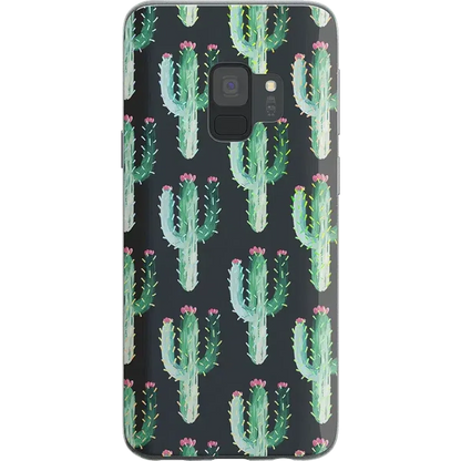 Cactus Patterned Clear Floral Samsung Case Samsung Case get.casely Classic Galaxy S9 Plus