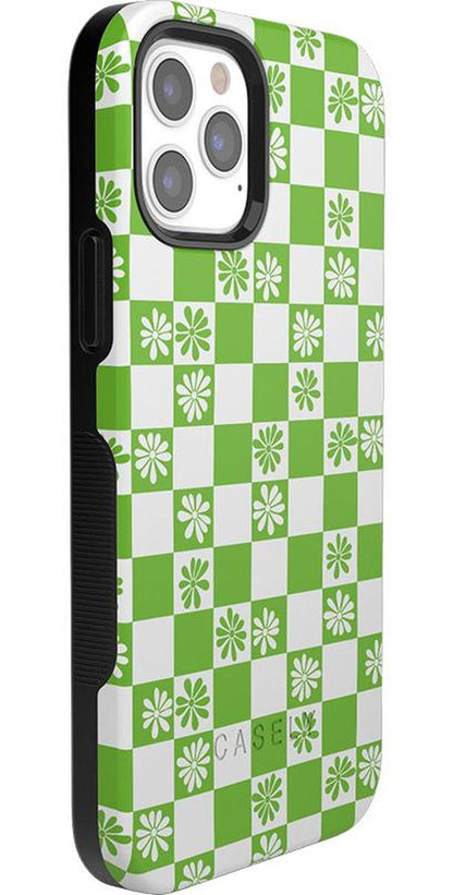 Check Mate | Daisy Checkerboard Floral Case iPhone Case get.casely