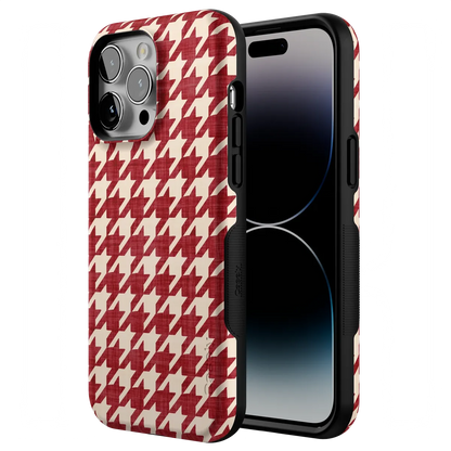 Scarlet Stitch | Red Houndstooth Case
