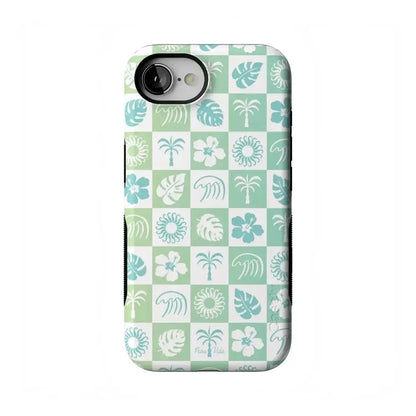 Coastal Checkers | Pura Vida Case iPhone Case get.casely Bold Flex + MagSafe® iPhone 16e