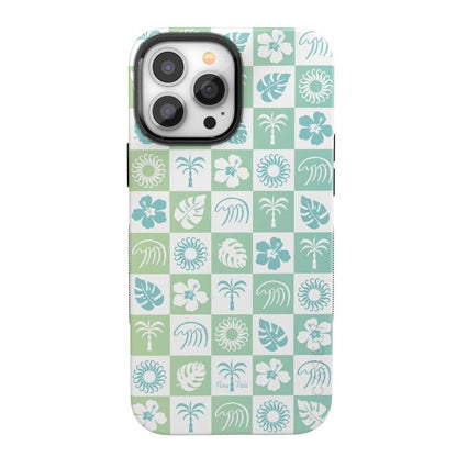 Coastal Checkers | Pura Vida Case iPhone Case get.casely Bold + MagSafe® iPhone 15 Pro Max