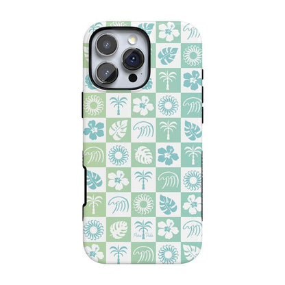 Coastal Checkers | Pura Vida Case iPhone Case get.casely Bold + MagSafe® iPhone 16 Pro Max
